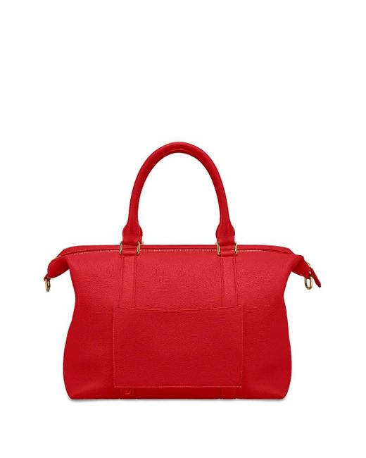Maison De Sabre Red Large Leather Weekender Bag
