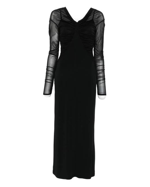 Abito Con Spalle Scoperte E Drappeggio di Max Mara in Black