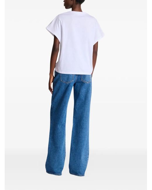 Balmain White Printed T-Shirt