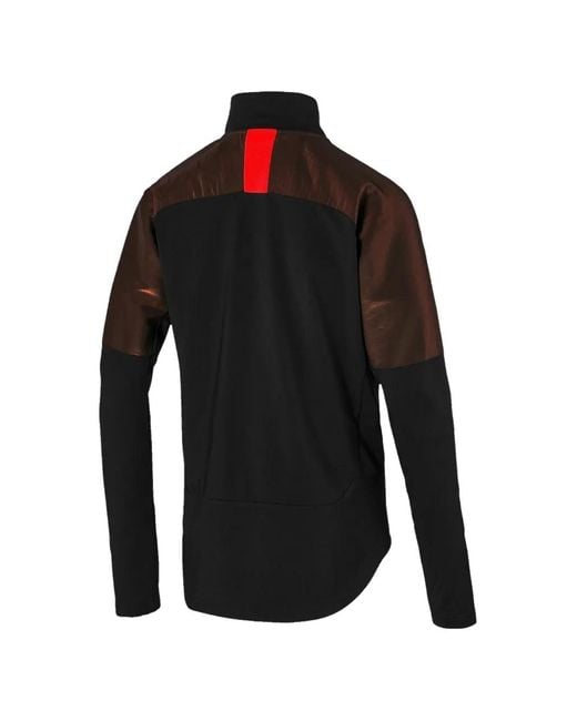 PUMA Black Zip Logo Sweatshirt for men