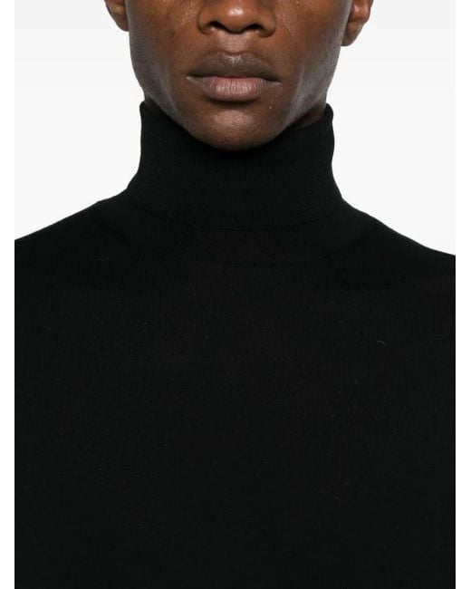 Kangra Black Roll-Neck Sweater for men