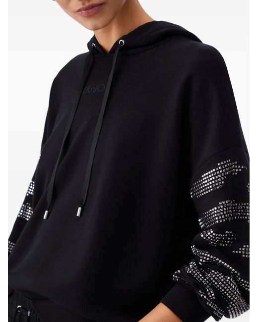 Liu Jo Black Hoodie À Lien De Resserrage