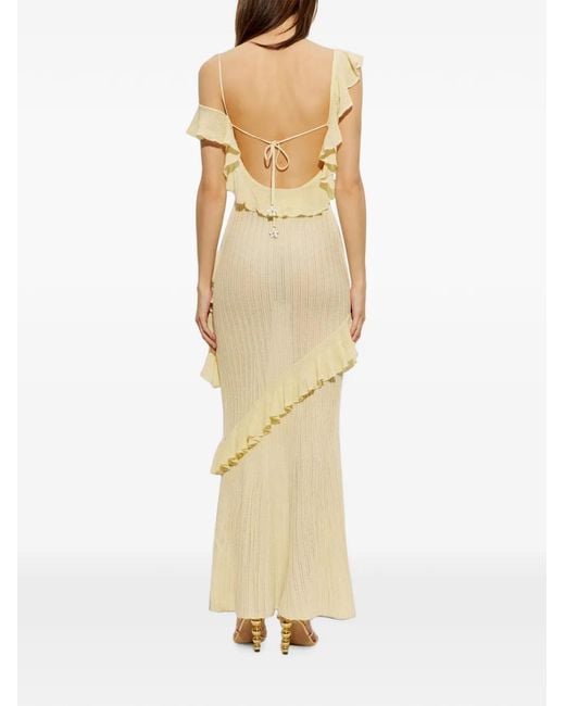 Self-Portrait Metallic Dress With Ruffles