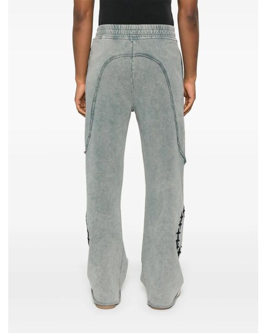 Etudes Studio Gray Embroidered Track Pants