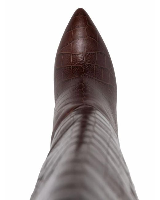 Paris Texas Brown Stiletto Heel Boots