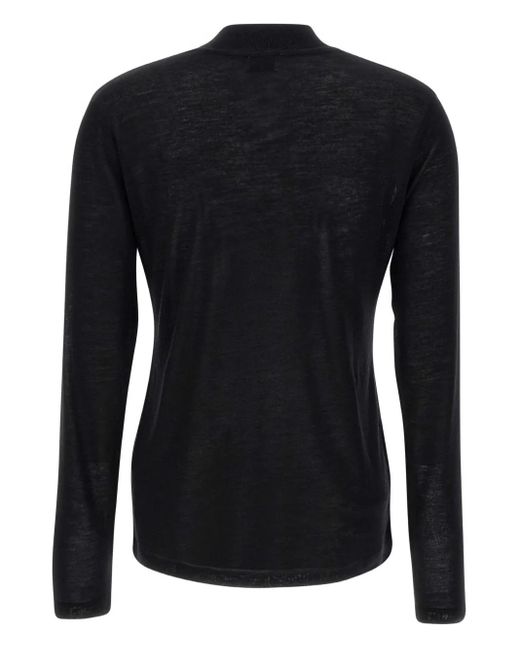 Filippa K Women's Black Mock-Neck T-Shirt