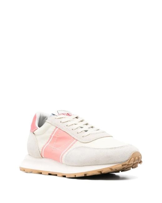 Philippe Model Pink Leather Fabric Sneakers