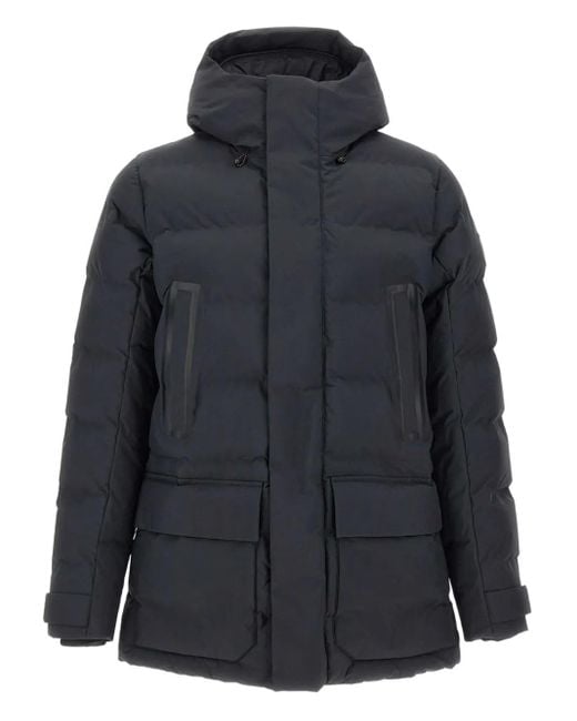 Save The Duck Blue Hooded Parka for men