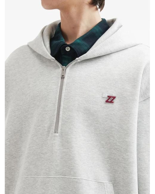 Izzue Hoodie Met Halve Rits En Kangoeroe Zak in het Gray voor heren