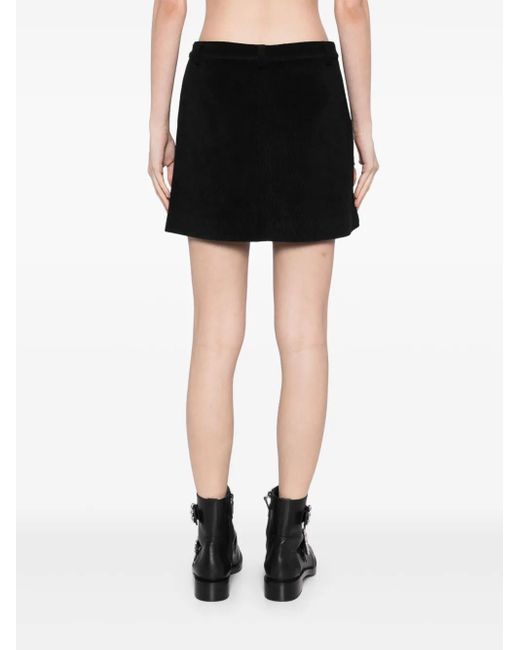 B+ AB Black Corduroy Mini Skirt