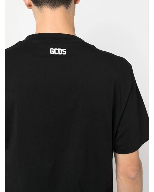 Gcds Black Cotton Three-Pack T-Shirt for men