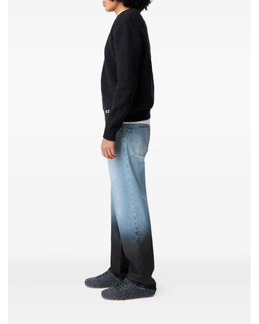 Axel Arigato Blue Zine Coated Dip-Dye Jeans for men