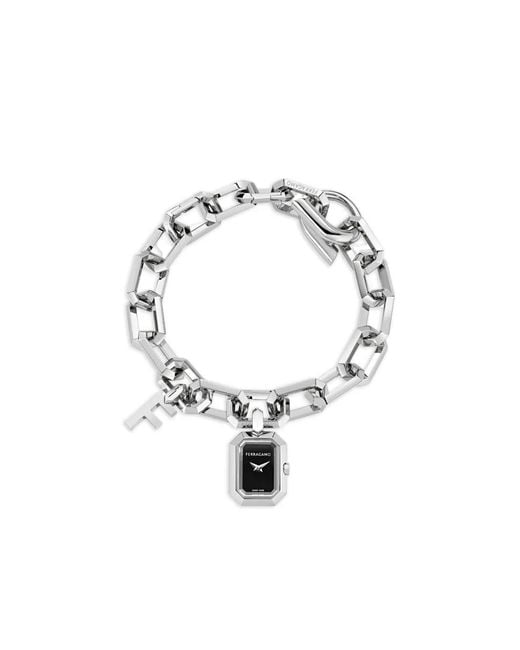 Ferragamo White Charm 16Mm Watch