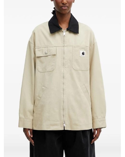Carhartt Natural Dana Logo-Patch Zip-Up Jacket