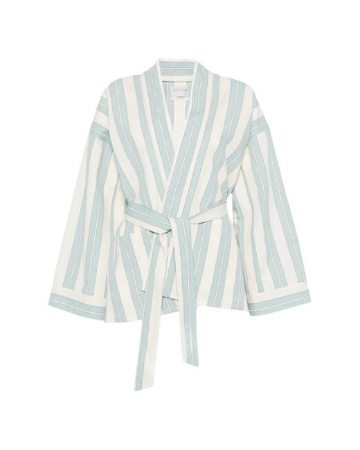 Forte_forte White Veste Rayée