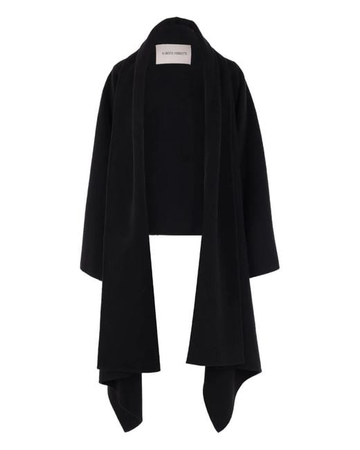 Alberta Ferretti Black Draped Jacket