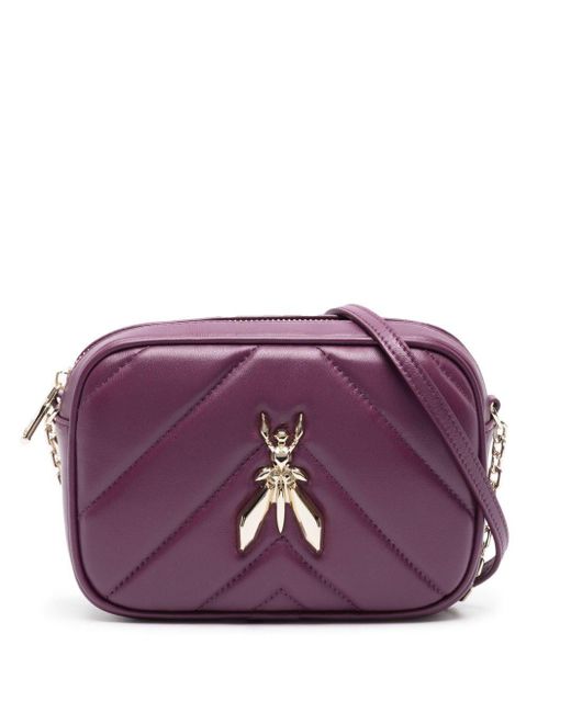 Patrizia Pepe Purple Fly Quilted Crossbody Bag