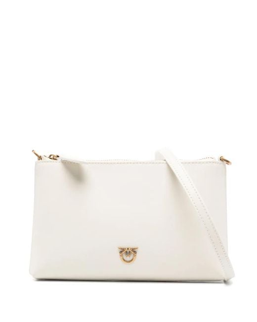 Pinko White Mini Horizontal Clutch Bag