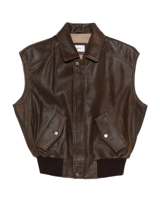 Haikure Brown Val Leather Gilet
