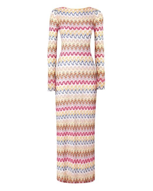 Robe À Motif Zig-Zag Missoni en coloris White