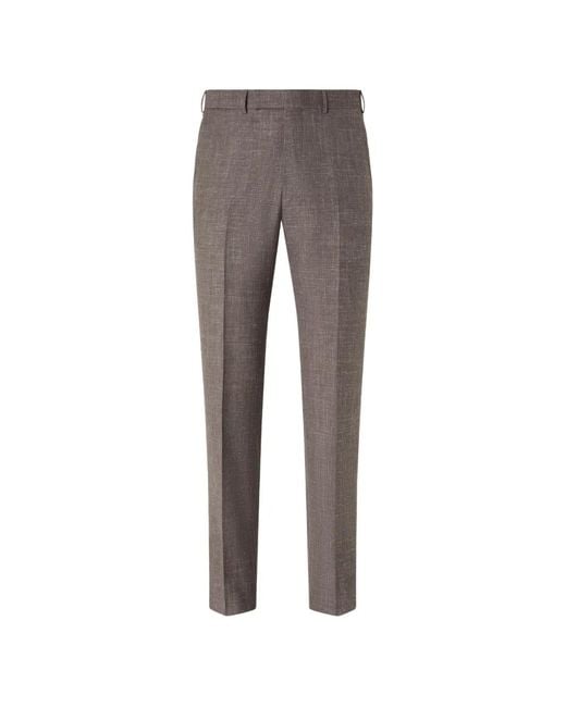 Zegna Gray Crossover Trousers for men