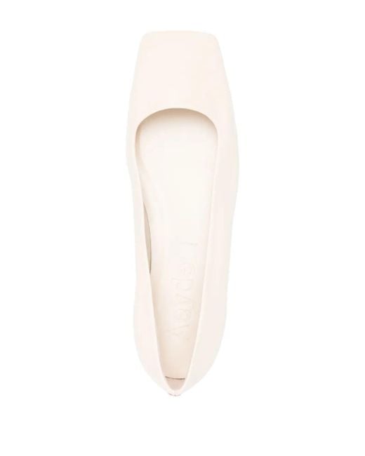 Aeyde Matti Leren Ballerina's in het Natural