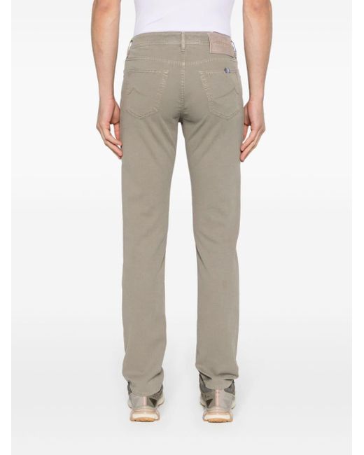 Jacob Cohen Gray Bard Mid-rise Slim-fit Trousers for men