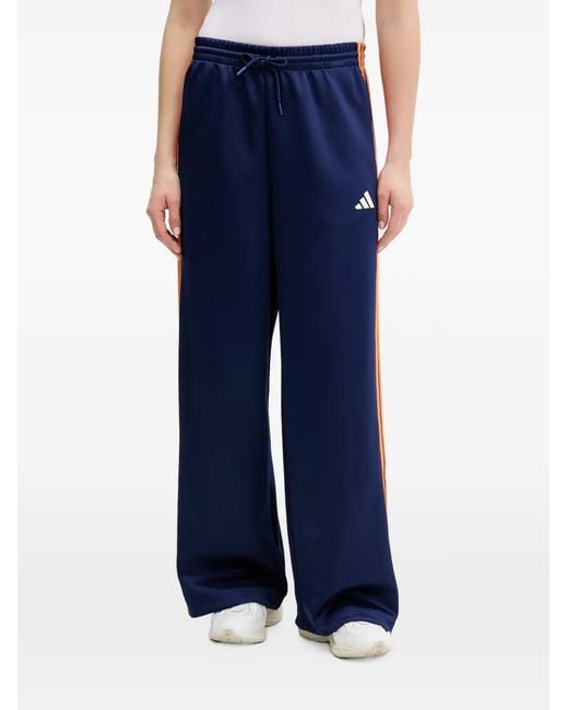 Adidas Blue Stadium 3-Stripes Track Pants