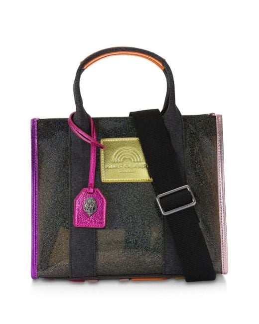 Kurt Geiger Black Small Vinyl Southbank Tote Bag