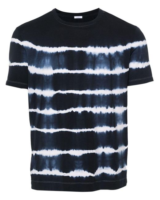 Malo Black Tie-dye Pattern T-shirt for men
