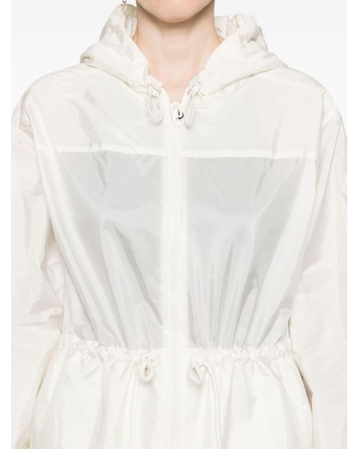Moncler White Filtra Hooded Jacket