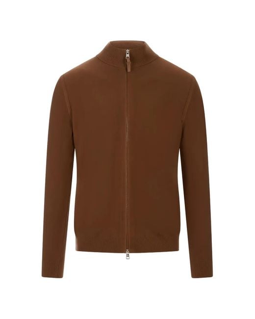 Moncler Jack Met Logopatch in het Brown voor heren