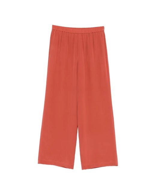 Aspesi Red Pantalon En Soie