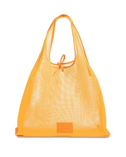 Bimba Y Lola Yellow Paper Shoulder Bag