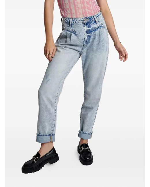 One Teaspoon Blue Button-Fastening Jeans