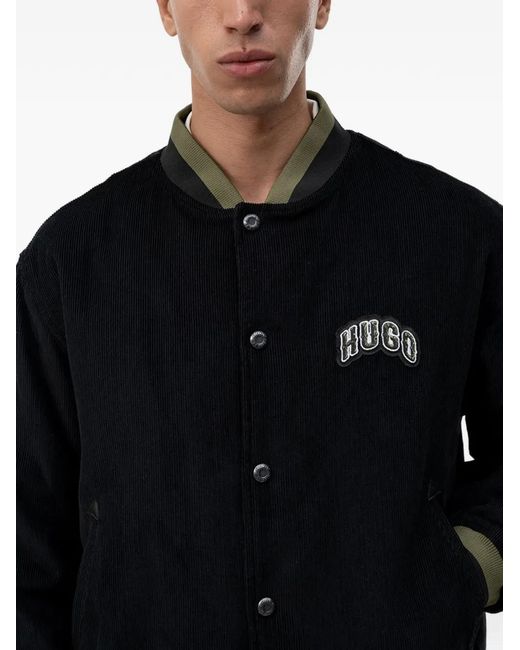 HUGO Black Varsity Jacket for men