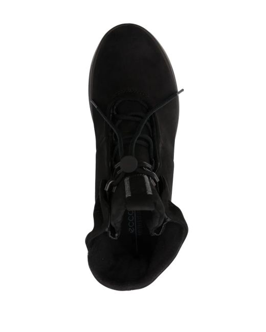 Ecco Black Solice Drawstring Suede Boots