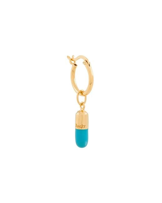 True Rocks White Pill Hoop Earring