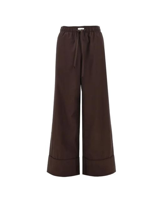 Entire studios Brown Pantalon Palazzo À Lien De Resserrage