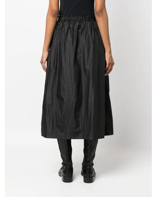 Woolrich High Waist Midi-Rok in het Black
