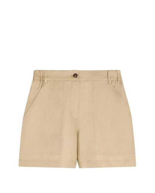 Weekend by Maxmara Natural Button Pocket Shorts