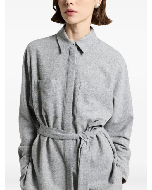 Camicia Con Cintura E Tasca di Peserico in Gray