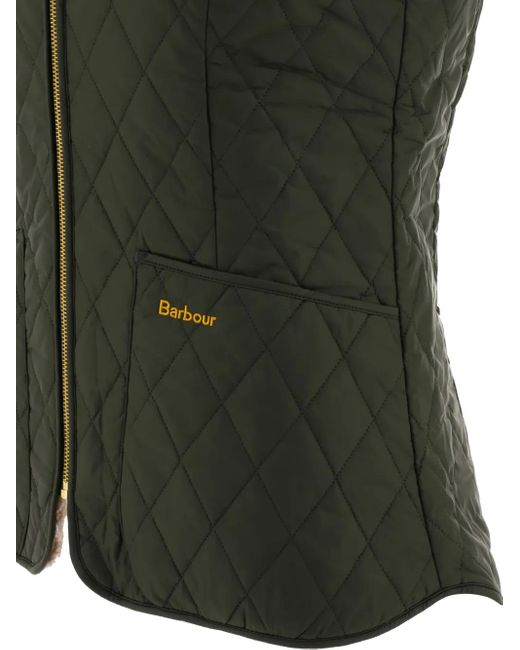 Barbour Gewatteerde Bodywarmer Met Diamantpatroon in het Green