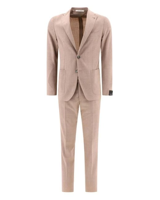 Tagliatore Natural Single-Breasted Wool Suit for men