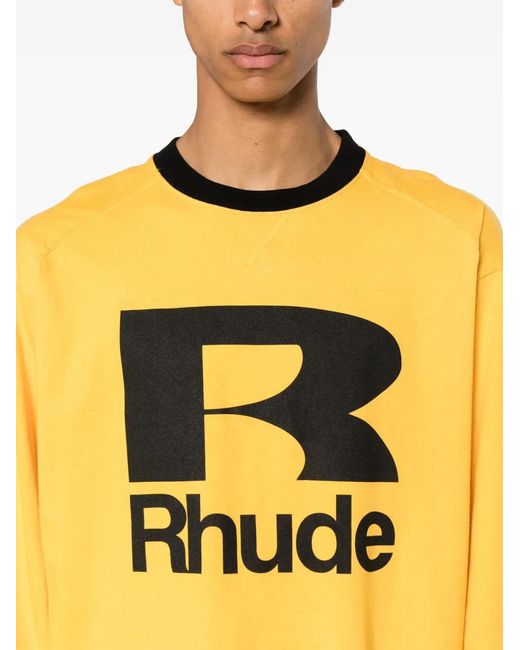 Rhude Yellow Petrol Ls Rhss24Tt21012610 for men