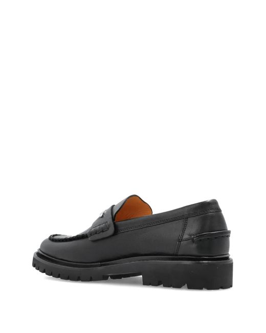 Isabel Marant Black Frezzah Leather Loafers for men