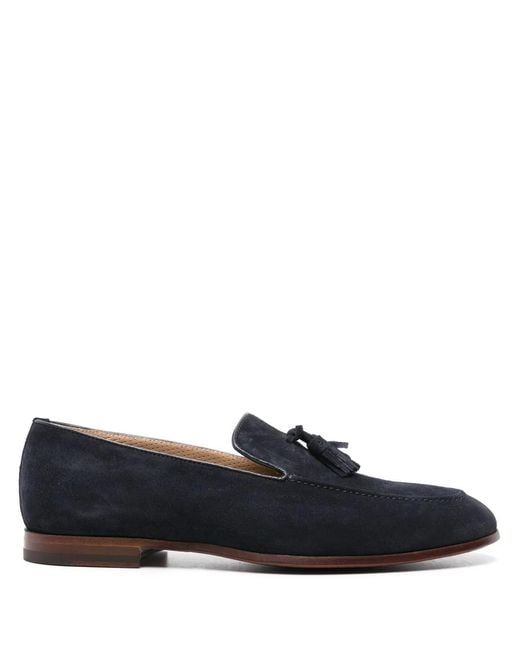 Scarosso Blue Flavio Suede Loafers for men