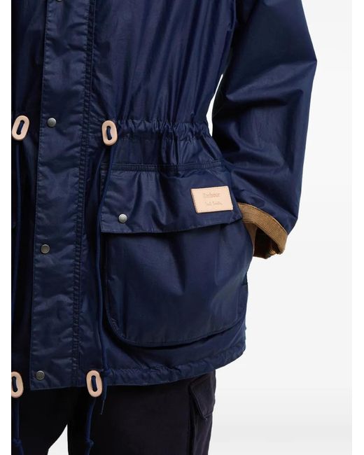 Barbour Blue X Paul Smith Durham Waxed Jacket for men