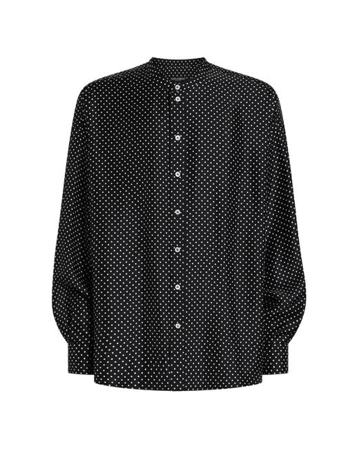 Dolce & Gabbana Black Polka-Dot Silk Shirt for men