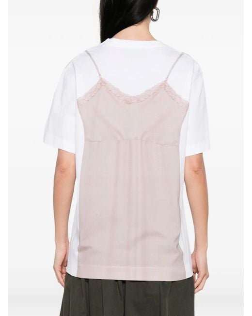 Simone Rocha Pink Bow Sash T-Shirt